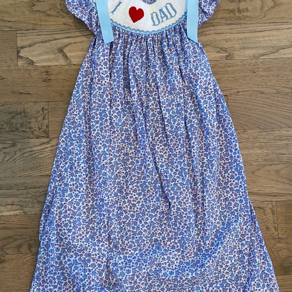 I Love Dad Smocked Dress